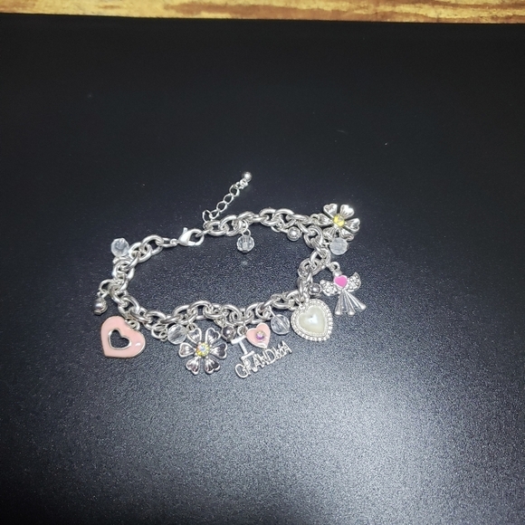 I love grandma silver tone charm bracelet - Picture 3 of 5